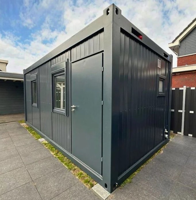 Conteneur Isolé de 6 x 3 mètres avec Toilettes et Cuisine RAL 7016 – Image 10