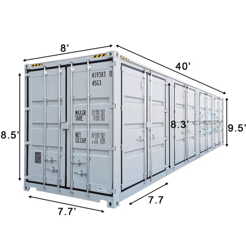 Conteneur High Cube de 40 pieds avec 4 portes latérales – Image 21