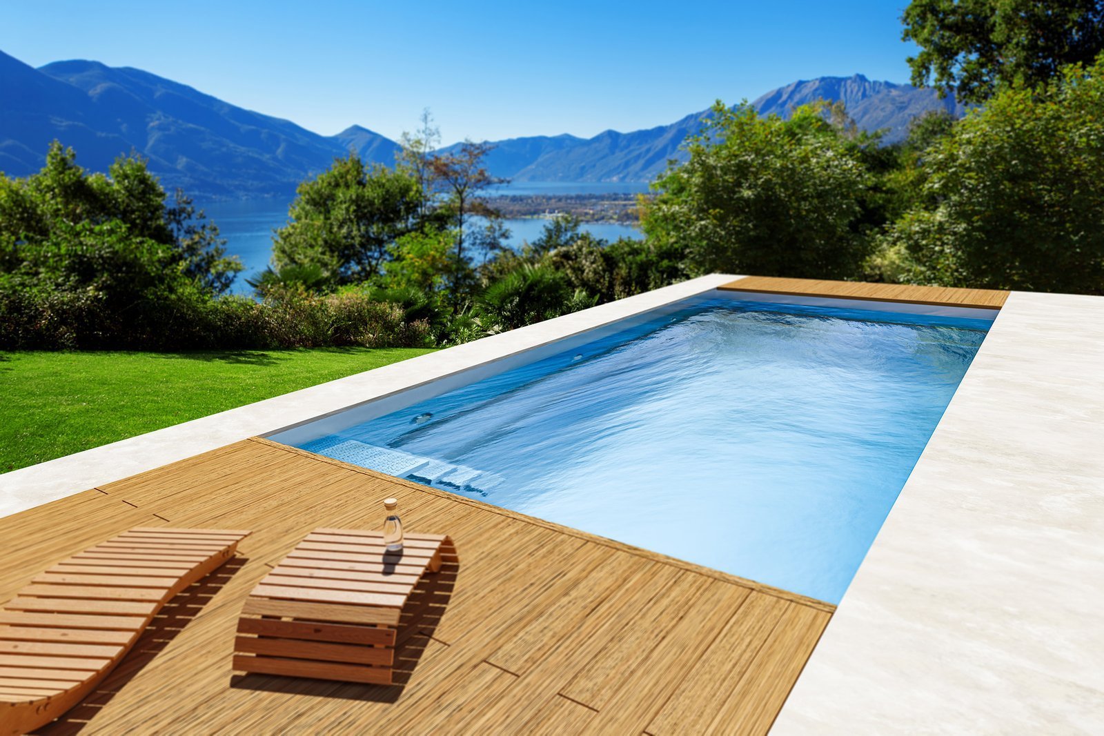 Piscine inox Skimmer piscine professionnel 3,5x9x1,5 m