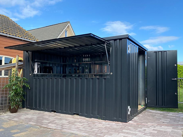 Container Bar pliable 4 × 2 mètres noir RAL 9005 – Image 3