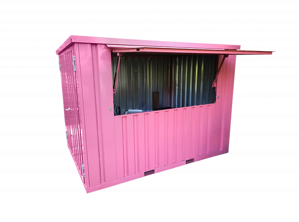 Container bar pliable 3 x 2 METER XL Rose RAL 3014 – Image 2