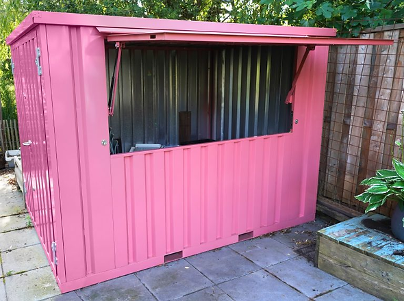 Container bar pliable 3 x 2 METER XL Rose RAL 3014 – Image 4