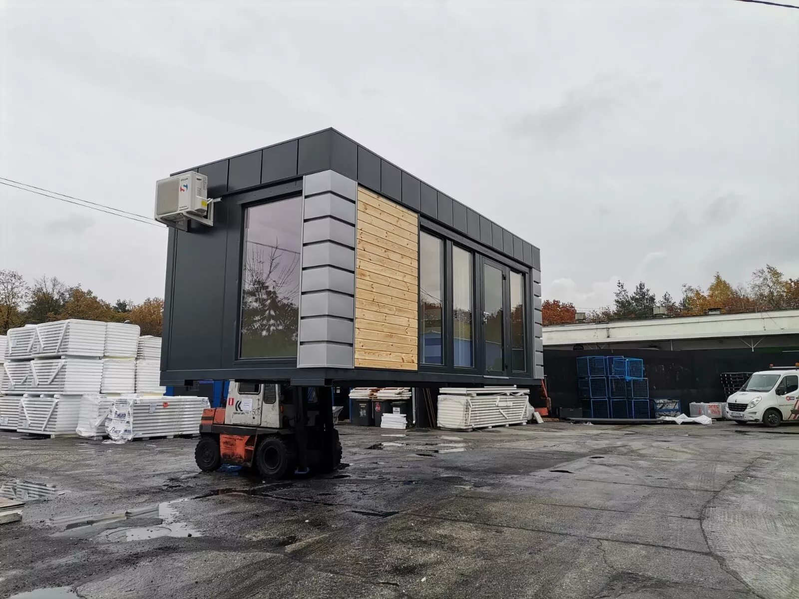 Conteneur de bureau Conteneur d'habitation Abri de jardin - 6 x 3m avec chauffage – Image 3