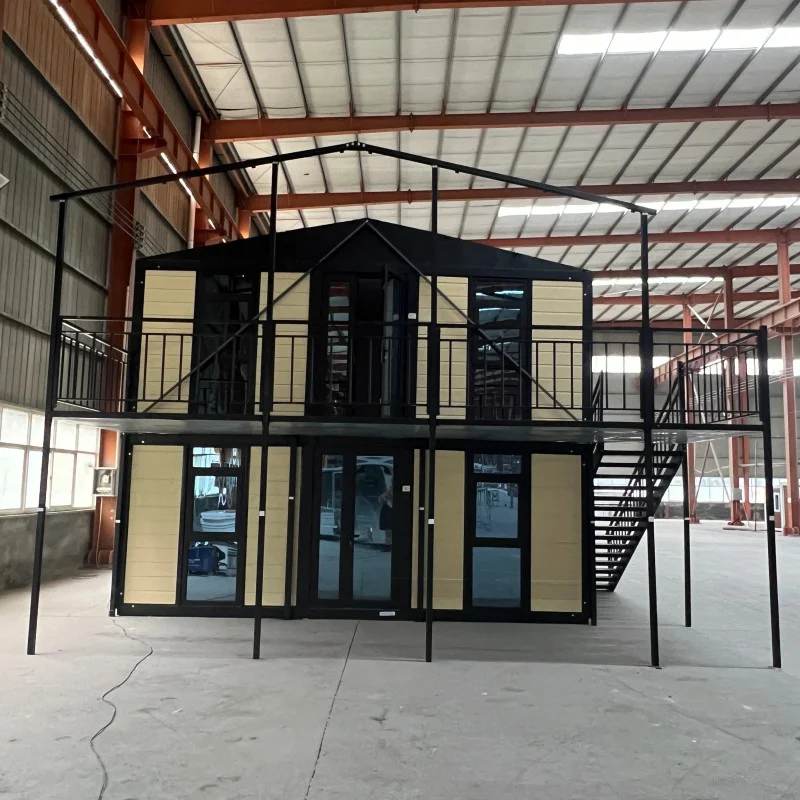 Conteneur maison de 32 m² deux étages Fenêtre en baie et balcon. – Image 2