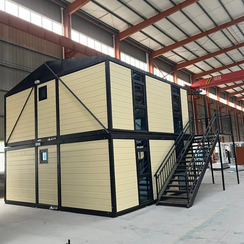 Conteneur maison de 32 m² deux étages Fenêtre en baie et balcon. – Image 4