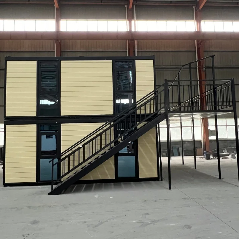 Conteneur maison de 32 m² deux étages Fenêtre en baie et balcon. – Image 5