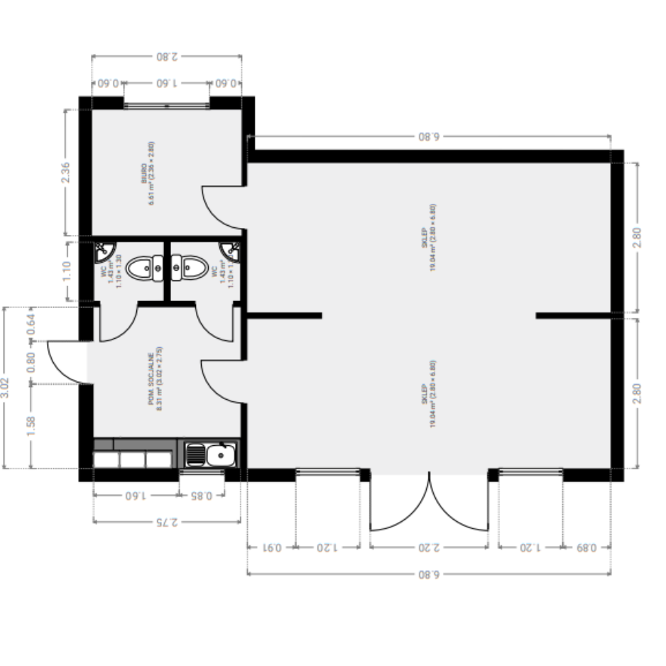 Conteneur Modulaire en panneaux sandwich – bureaux, commerces/logements, 6 pièces – 63 m² – Image 48